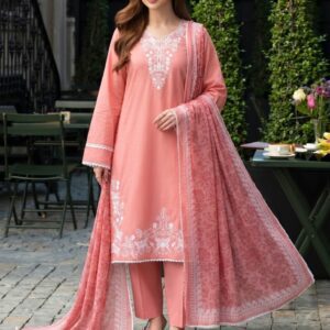 Luxury Stitched Lawn 3-Piece Suit by Bin Anwar – Premium Digital Printed A-Line Pret (Stitched)