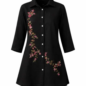 Embroidered Bana Dora Lawn Top (STITCHED)
